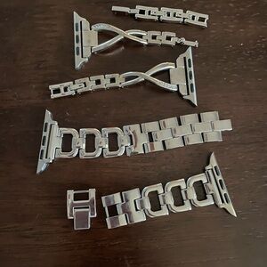 Two silver apple bands (40mm)